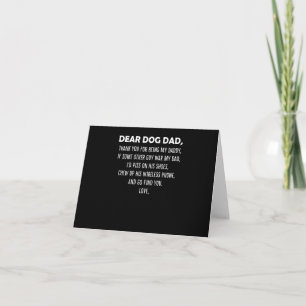 Carte Cher papa chien merci d'être mon papa