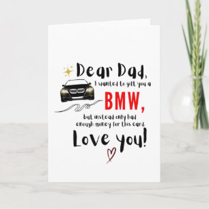 Carte Cher papa et BMW