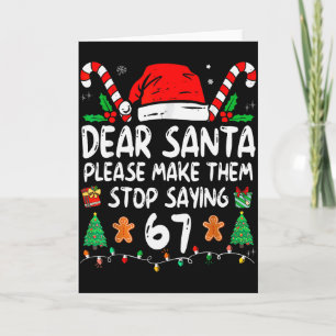 Carte Cher Père Noël 67 Drôle de Noël Six Sept 6-7 Meme
