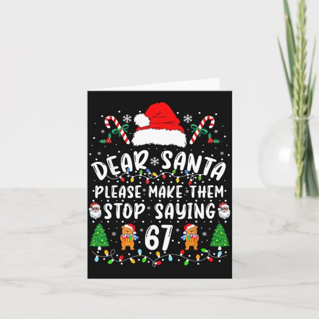Carte Cher Père Noël 67 Funny Noël Six Sept 6-7 Meme M (Devant)