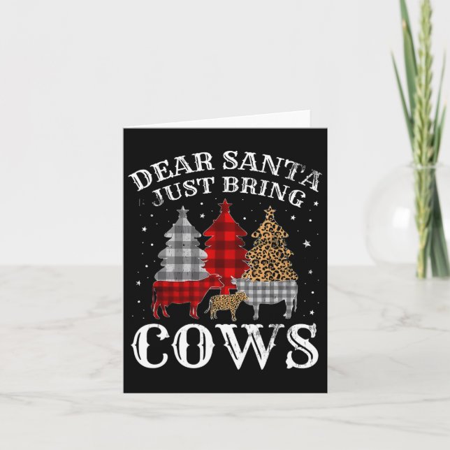 Carte Cher Père Noël Apporte juste des vaches Buffalo de (Devant)