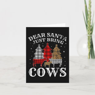 Carte Cher Père Noël Apporte juste des vaches Buffalo de