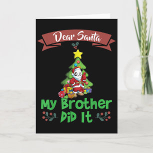 Carte Cher Père Noël C'est Mon Frère Qui L'a Fait Fratri