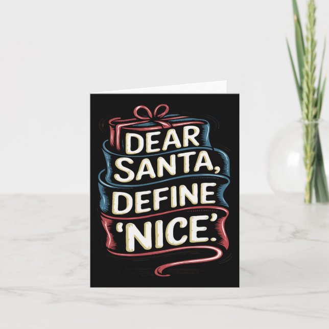 Carte Cher Père Noël Définir Nice Noël (Devant)