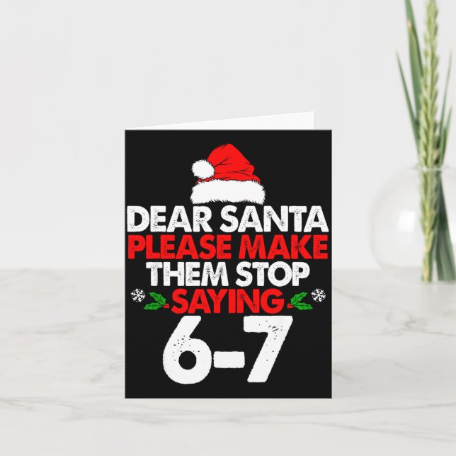 Carte Cher Père Noël Faites-les 67 Drôle de Noël Six (Devant)