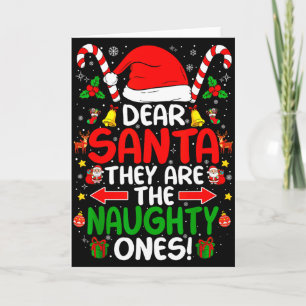 Carte Cher Père Noël Ils Sont Les Vilains Drôle De Noël