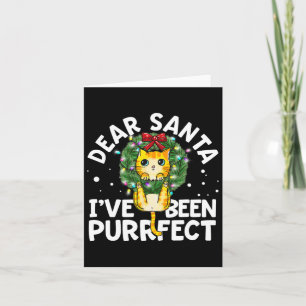 Carte Cher Père Noël J'ai été Purrfect Funny Christmas P