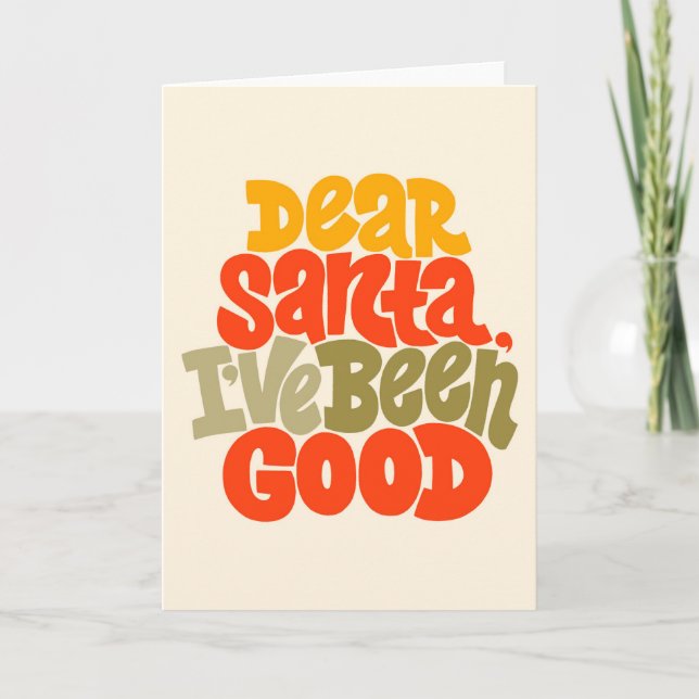 Carte Cher Père Noël, J'ai Été Sage Création (Devant)