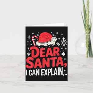 Carte Cher Père Noël je peux expliquer drôle chrétien 