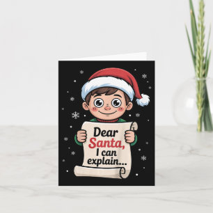 Carte Cher Père Noël Je Peux Expliquer Drôle Mauvaise Li