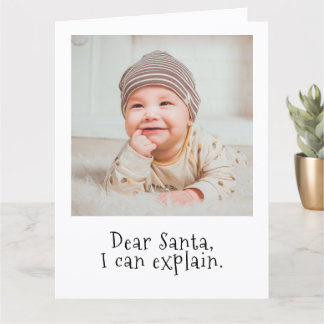 Carte Cher Père Noël, je peux expliquer la photo de Noël