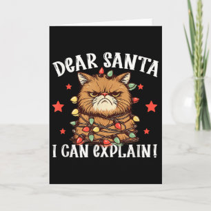 Carte Cher Père Noël Je Peux Expliquer Le Chat L'a Fait 