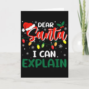 Carte Cher Père Noël Je peux expliquer Noël en famille