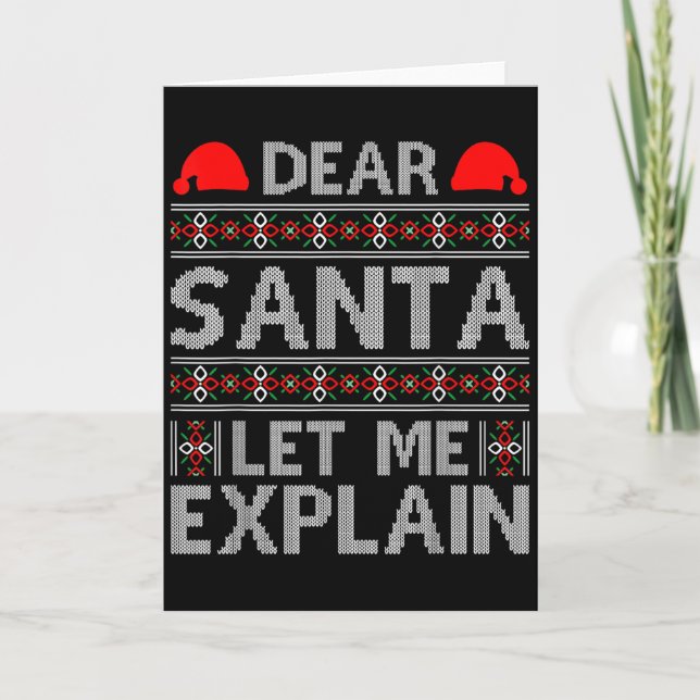 Carte Cher Père Noël, laissez-moi expliquer Drôles de ci (Devant)