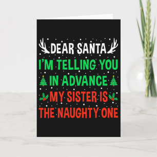 Carte Cher Père Noël Ma Soeur Est La Vilain