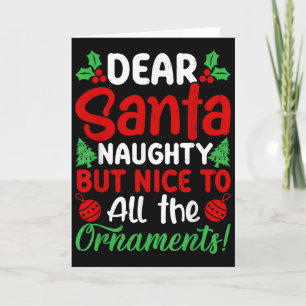 Carte Cher Père Noël Méchant Mais Gentil Pour Tous Les O