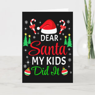 Carte Cher Père Noël Mes Enfants L'ont Fait Correspondan