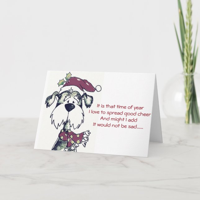 CARTE *CHÈRE* ET AVOIR UNE NOËL *BIÈRE* (Devant)