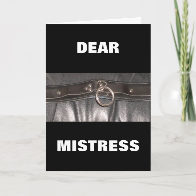 CARTE CHÈRE MAÎTRESSE (Devant)