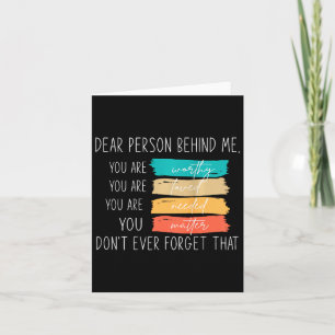 Carte Chère Personne Derrière Moi Vous Êtes Extraordinai