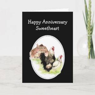 Carte Chéri personnalisé anniversaire de mariage ferme c