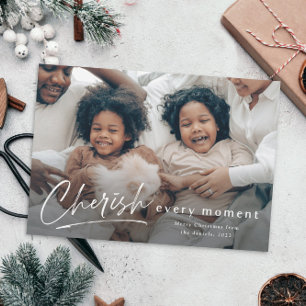 Carte Chérissez Chaque Moment Image de Noël Joyeux Noël