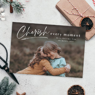 Carte Chérissez Chaque Moment Image de Noël Joyeux Noël