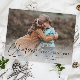 Carte Chérissez Chaque Moment Image de Noël Joyeux Noël