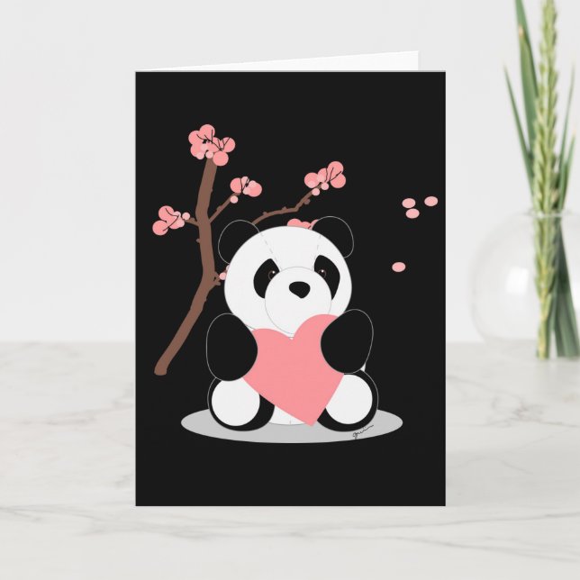 Carte Cherry Blossom Panda (Devant)