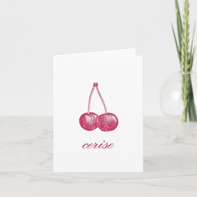 Carte Cherry (Cerise) Notecards (Devant)