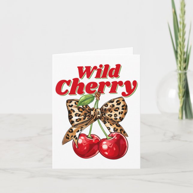 Carte Cherry Lover Leopard Coquette Vibes d'été Wild Ch (Devant)