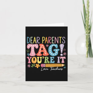 Carte Chers parents Étiquette Vous êtes ça l'amour Ensei