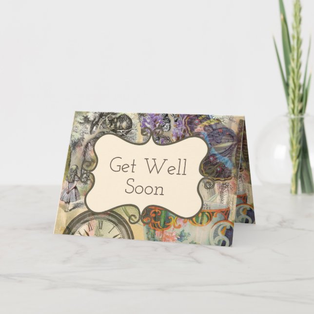 Carte Cheshire Chat Alice Wonderland Classic (Devant)