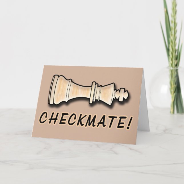 Carte Chess Win Félicitations Checkmate (Devant)