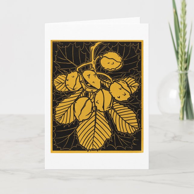 Carte Chestnut Bois Vintage par Julie de Graag (Devant)