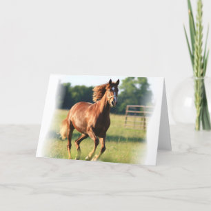 Carte Chestnut Galloping Horse