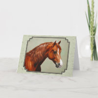 Chestnut Morgan Cheval Sage Vert