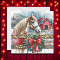 Cheval à la ferme Noël