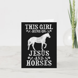 Carte Cheval &amp; Jésus Cheval équitation Cadeau Christ