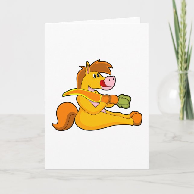 Carte Cheval avec Carotte (Devant)