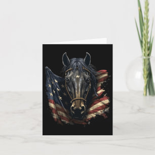Carte Cheval Avec Drapeau Usa Équitation Équitation Éque