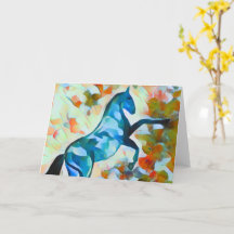 Cheval Bleu Danser au clair de lune