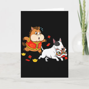 Carte Cheval Chinois Bouledogue Terrier Enfants Hommes F