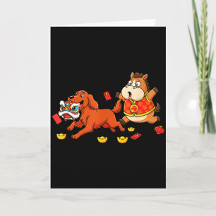 Carte Cheval Chinois Setter Irlandais Enfants Hommes Fem