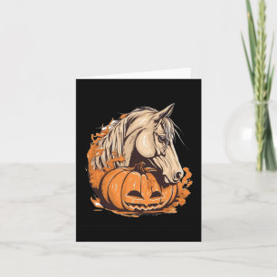 Carte Cheval Citrouille Halloween Costume cheval équitat