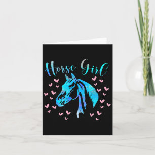 Carte Cheval Coeurs filles équitation cavalier Ado Enfan
