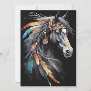 Carte Cheval coloré Abstrait