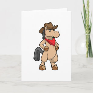 Carte Cheval comme Cowboy
