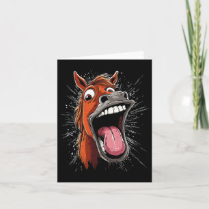 Carte Cheval cool Montrant Langue Chevaux Équitation À C