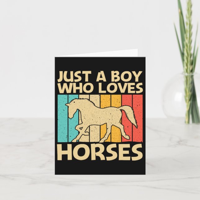 Carte Cheval cool Pour Garçons Enfants Équitation Équest (Devant)
